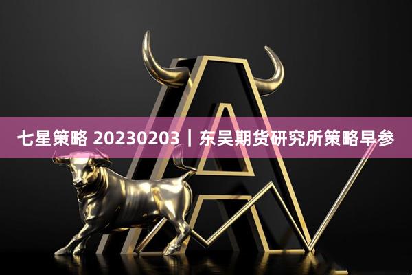 七星策略 20230203｜东吴期货研究所策略早参